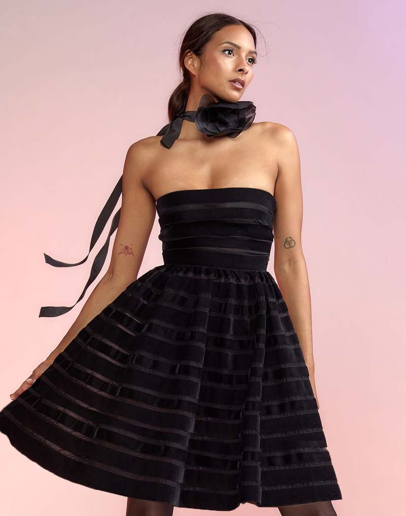 Velvet Ribbon Mini Dress | Garmentory Velvet Ribbon Mini Dress | Garmentory