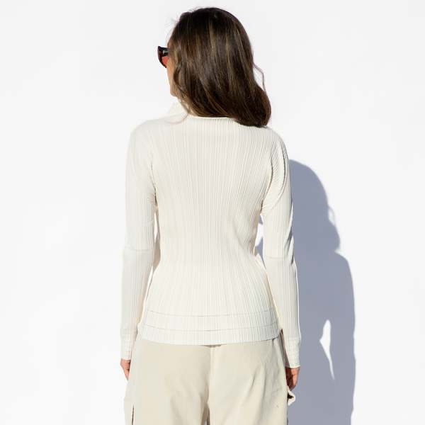 Pleats Please by Issey Miyake Soft Pleats Turtleneck - Off White