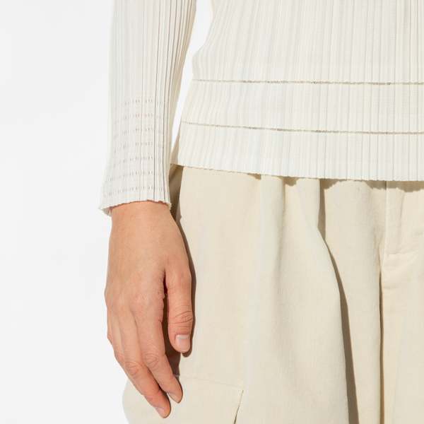 Pleats Please by Issey Miyake Soft Pleats Turtleneck - Off White 