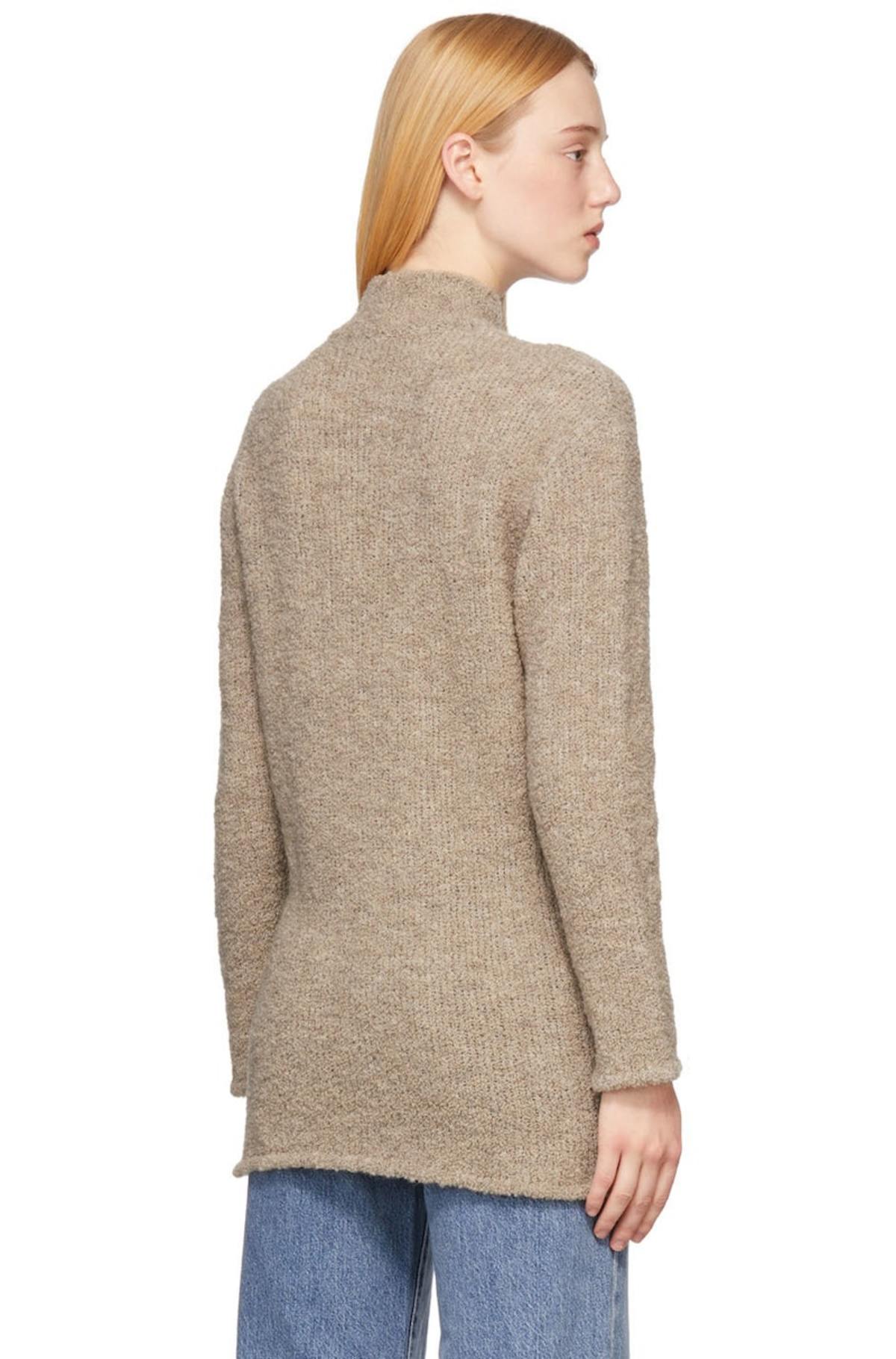 Our Legacy Boucl Funnel Neck Sweater - Beige | Garmentory