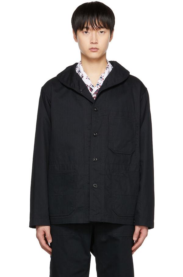エンジニアードガーメンツ Shawl Collar Jacket Engineered Garments Shawl Collar Cover Jacket, Black – Glasswing