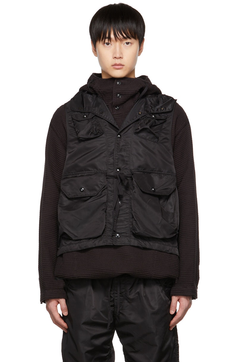 トップス ENGINEERED GARMENTS Field Vest Black M Engineered Garments Black Field Vest | Garmentory