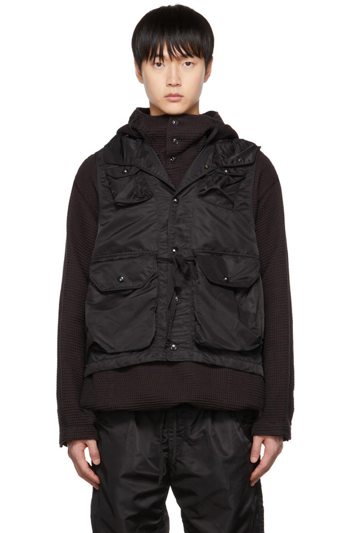 トップス ENGINEERED GARMENTS Field Vest Black M Engineered Garments Black Field Vest | Garmentory