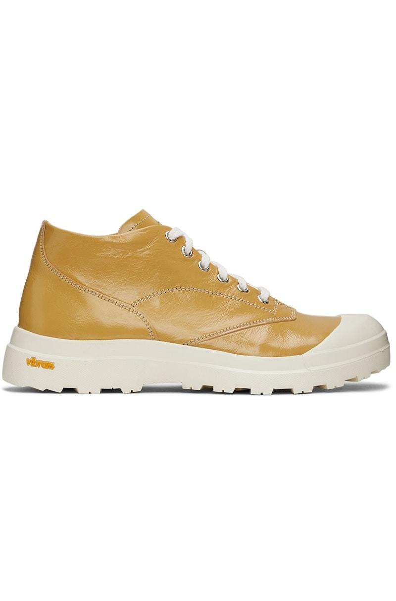 【OUR LEGACY】 SLIDE TAHINI YELLOW LEATHER TECH : A2227STA Our Legacy - Slide Tahini Yellow Leather | Our Legacy