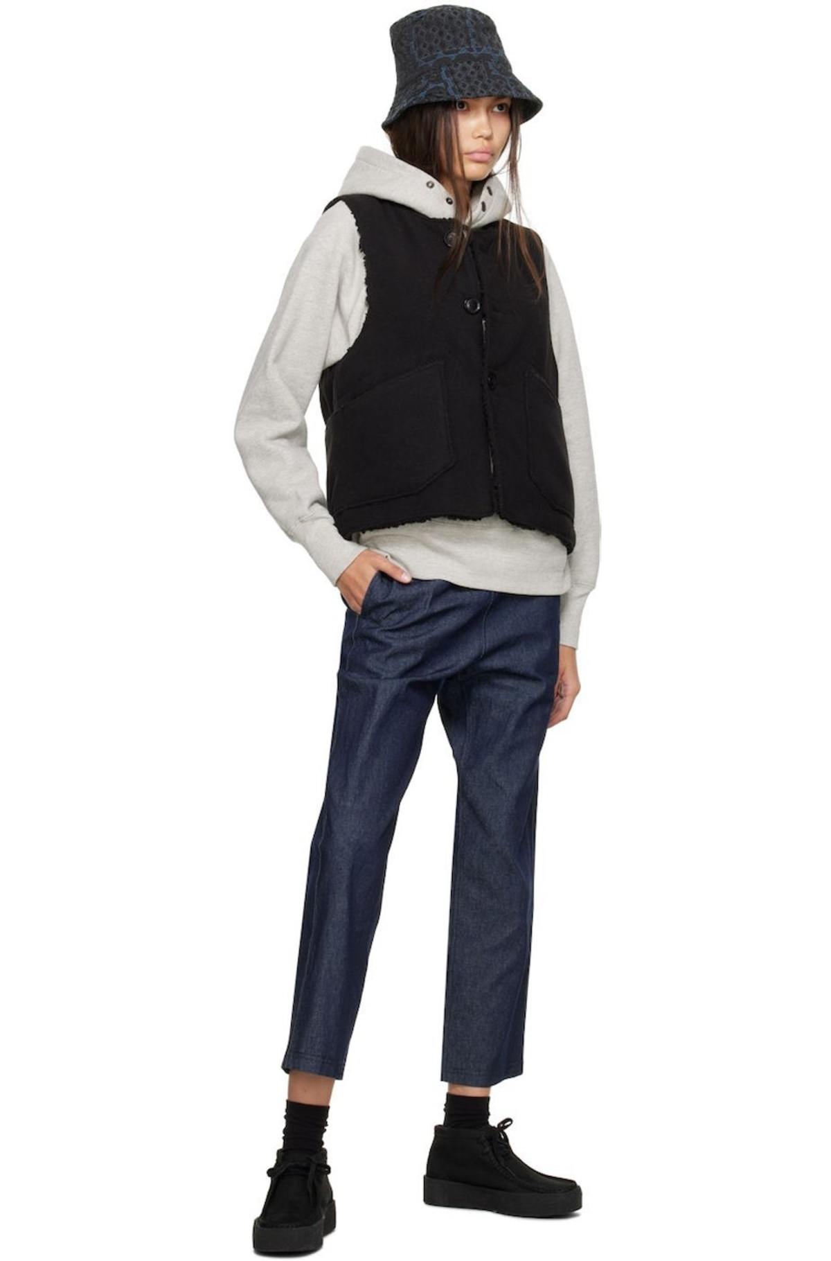 Engineered Garments Over Reversible Vest - Black | Garmentory