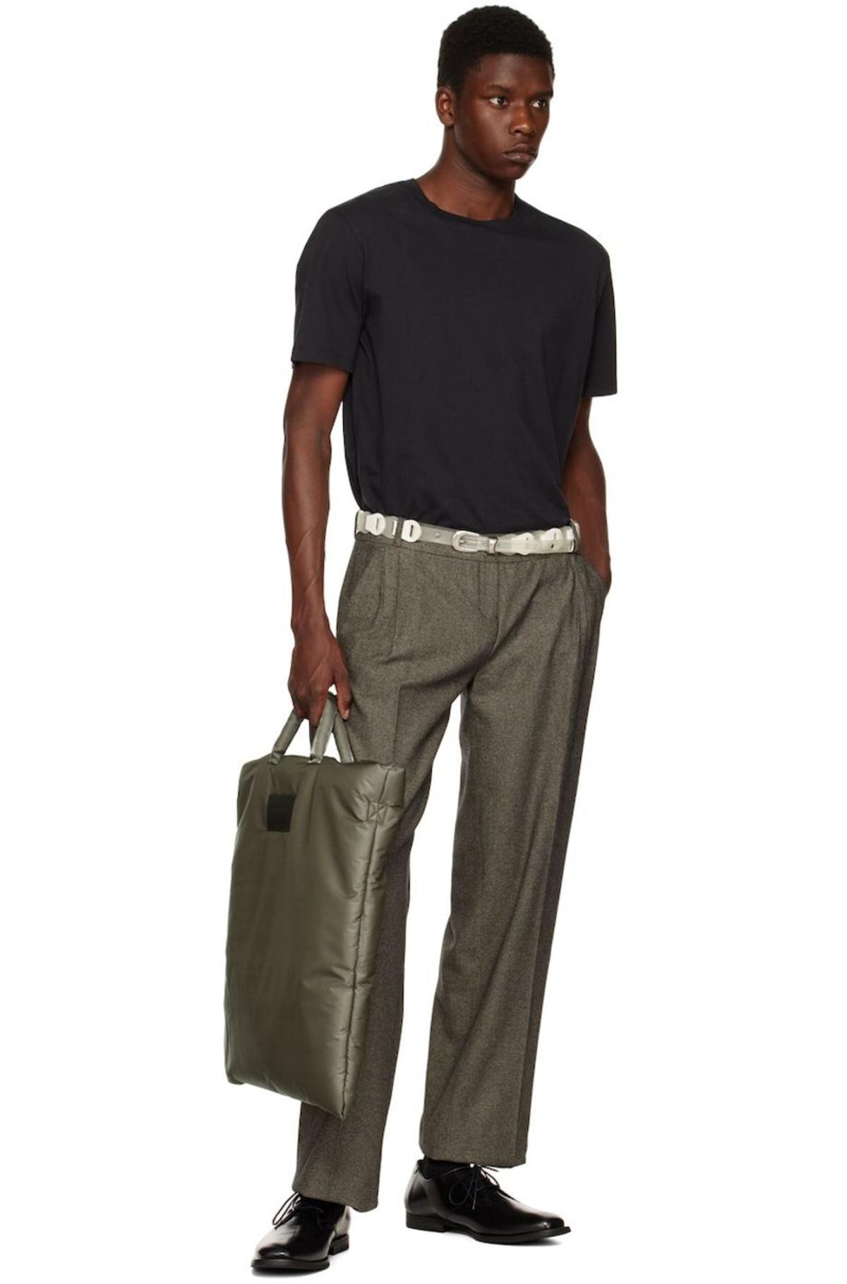 Our Legacy Big Pillow Tote ARMY GREEN SHIMMER Garmentory