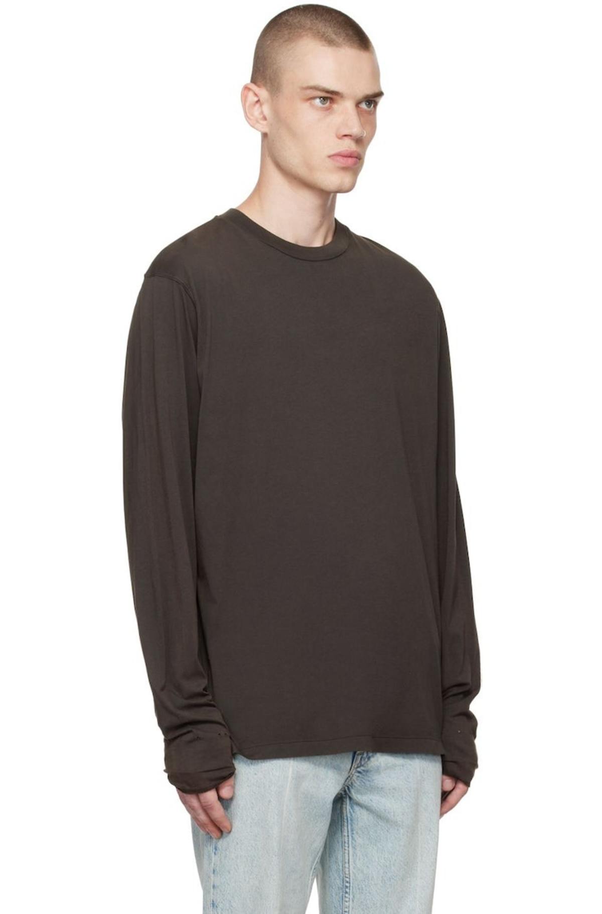 Vycah Vintage Flag Long Sleeve Tee - Gray