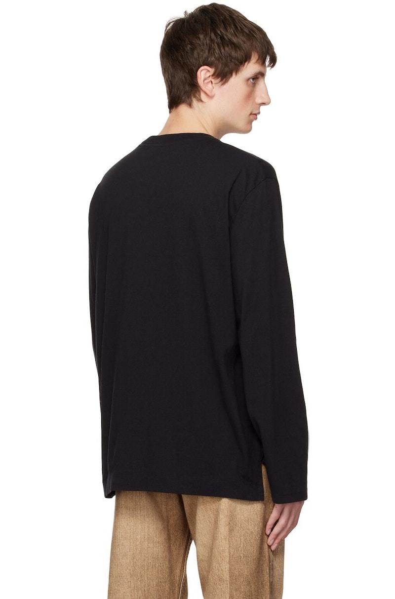 ★関税込★OUR LEGACY★LONGSLEEVE BLACK ABSTRACT EMBROIDERY Our Legacy - Box Longsleeve Black Abstract Embroidery