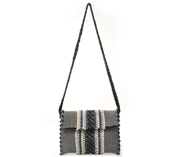 Antonello Jerru Black Striped Clutch Antonello Jerru Black Striped Clutch