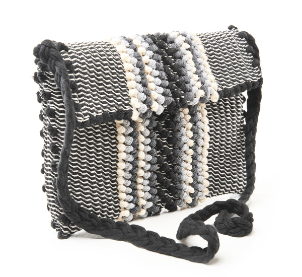 Antonello Jerru Black Striped Clutch Antonello Jerru Black Striped Clutch