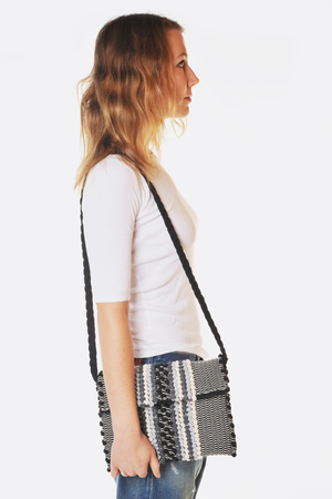 Antonello Jerru Black Striped Clutch Antonello Jerru Black Striped Clutch