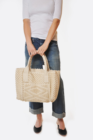 Antonello Cream/Gold Urtei Tote Antonello Cream/Gold Urtei Tote
