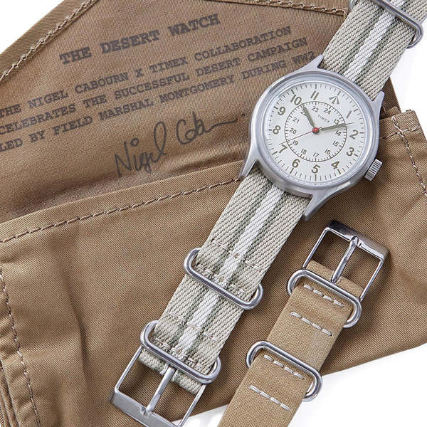 Nigel Cabourn×Timex NamWatch ペンタイル未使用電換済 Nigel Cabourn x Timex Desert Watch - Tan | Garmentory