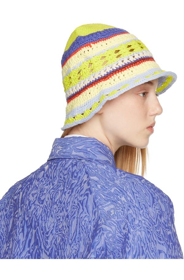 ganni ビーニー Heather GANNI Multicolor Crochet Beach Hat - Heather | Garmentory