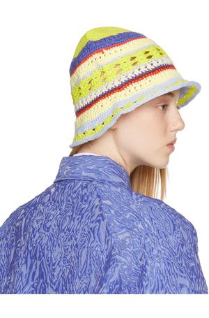ganni ビーニー Heather GANNI Multicolor Crochet Beach Hat - Heather | Garmentory