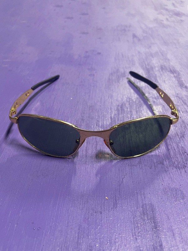 y2k gold frame oval sunglasses | Garmentory