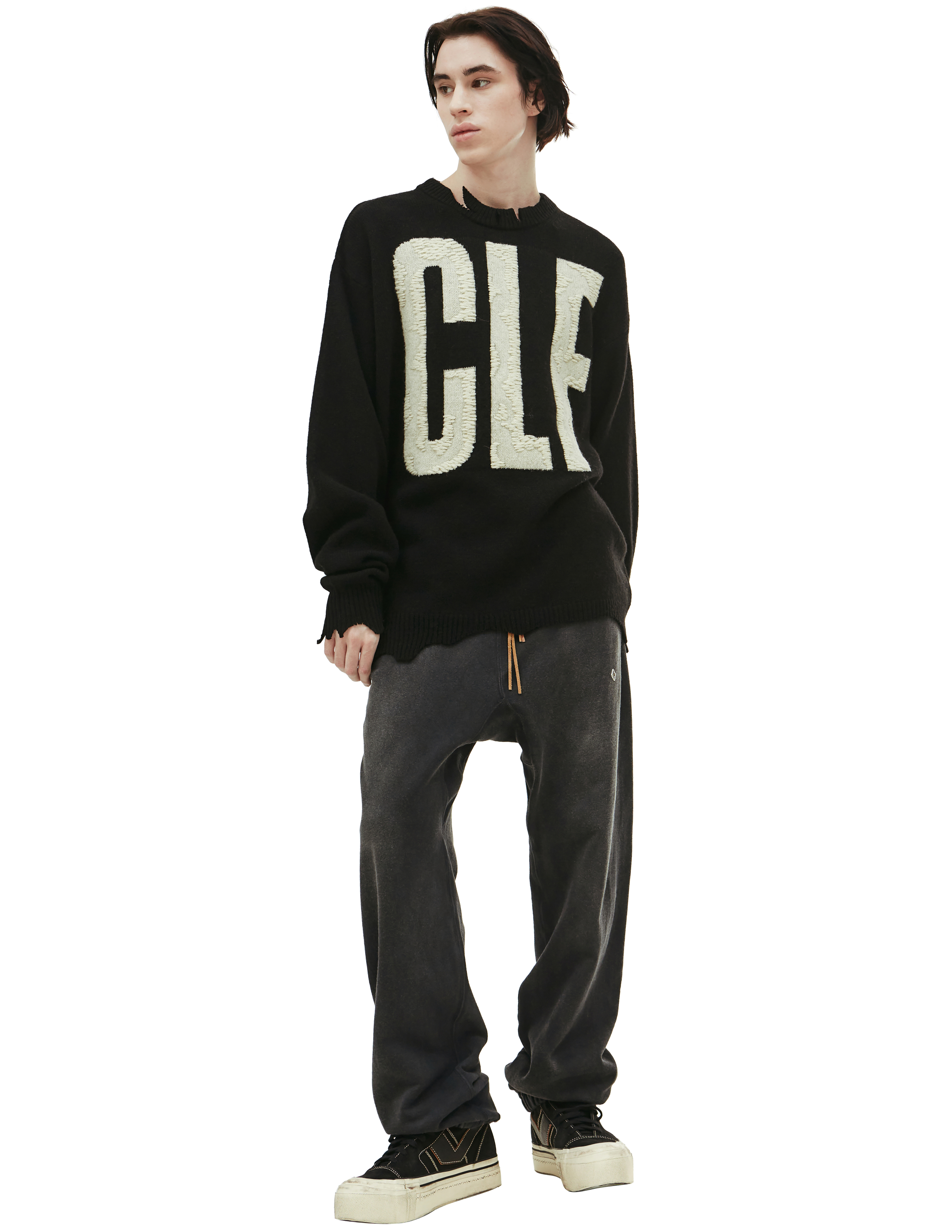 Saint Michael Cif Wool Sweater - Black | Garmentory