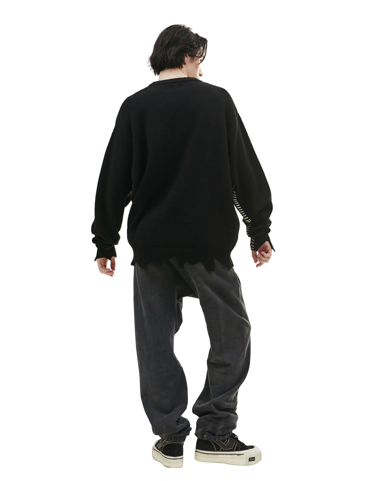 Saint Michael Cif Wool Sweater - Black | Garmentory