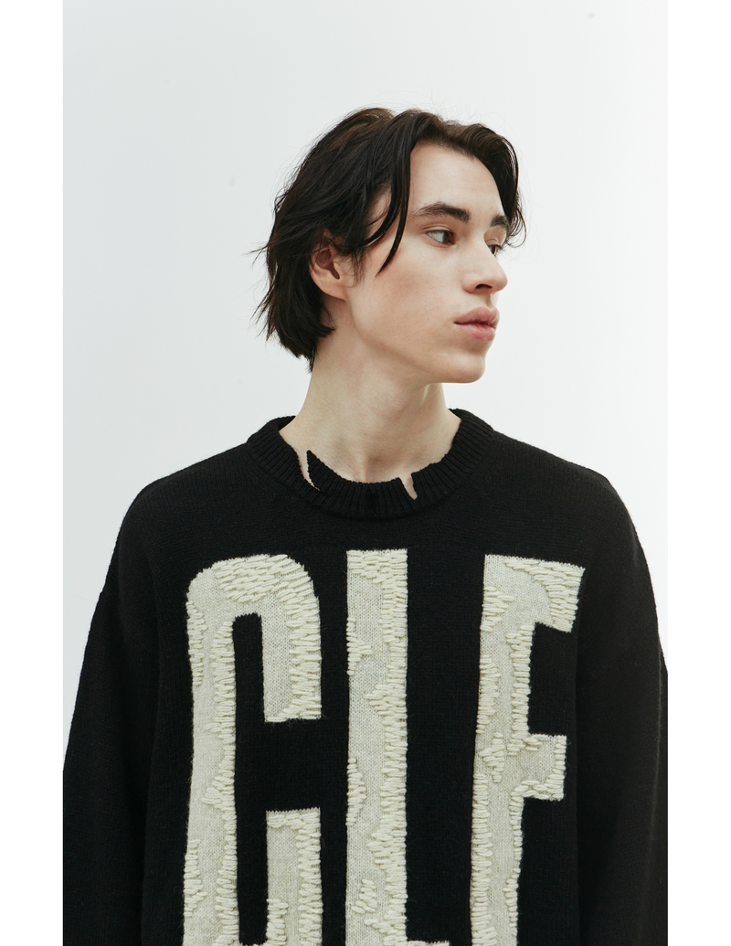 Saint Michael Cif Wool Sweater - Black | Garmentory