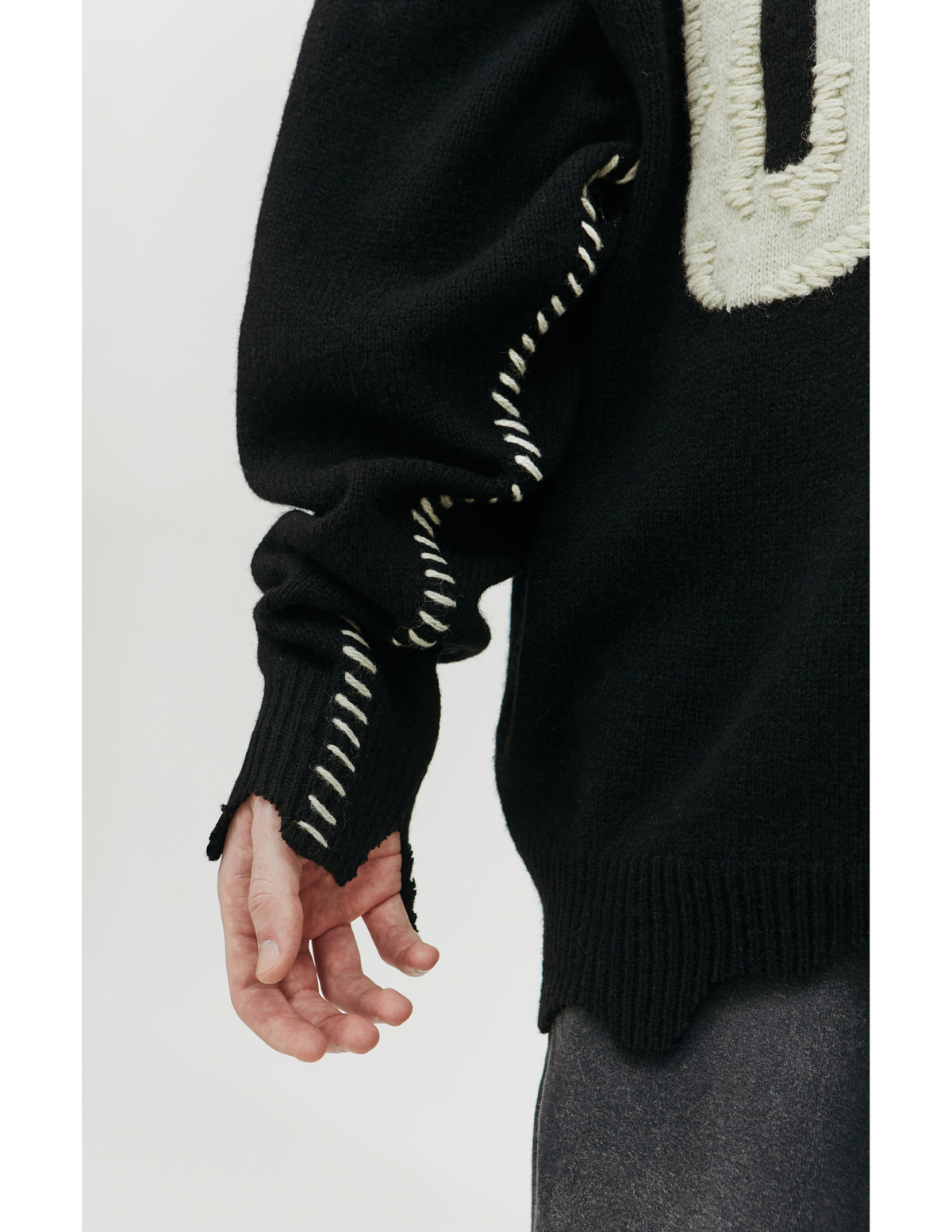 Saint Michael Cif Wool Sweater - Black | Garmentory