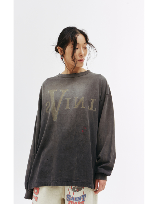 SAINT MICHAEL VL_LS TEE MARIA ブラック L ロンT セント マイケル - SAINT MICHAEL x VLONE マリア ロングスリーブ T