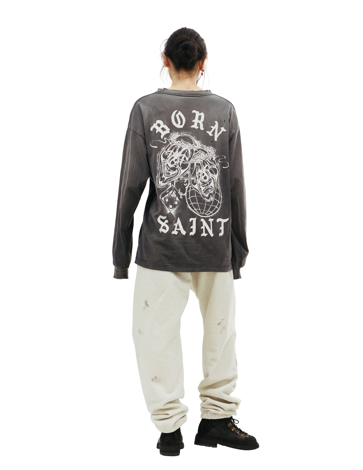 Saint Michael x Born x Raised Born Saint Long-Sleeve T-Shirt