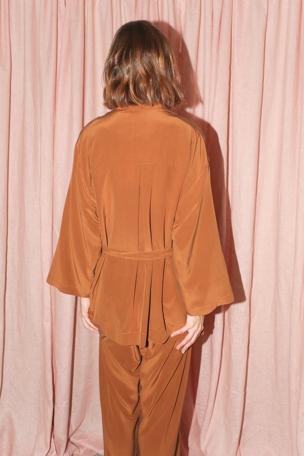 ARE Studio Elsa Robe in Chestnut ARE Studio Elsa Robe in Chestnut