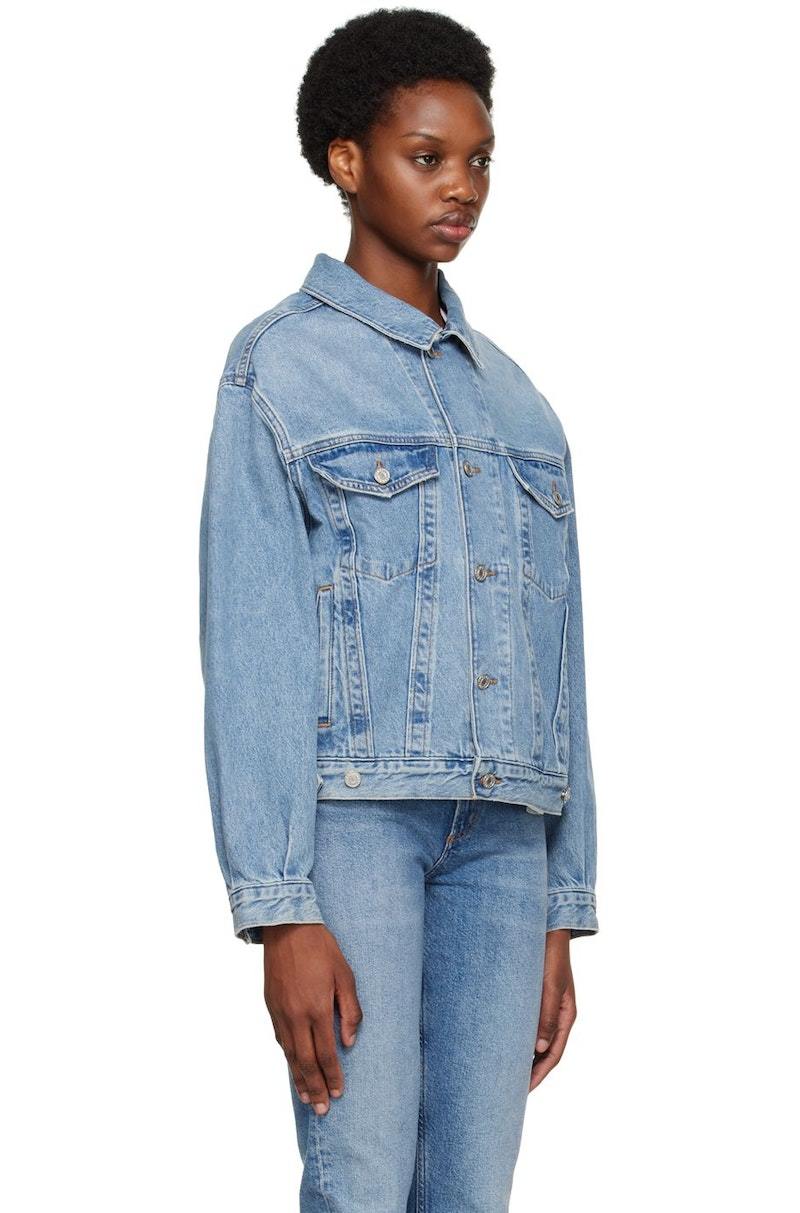 AGOLDE Charli Oversized Denim Jacket Blue
