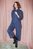Caron Callahan Fincher Jumpsuit in Indigo Herringbone - Thumbnail 1
