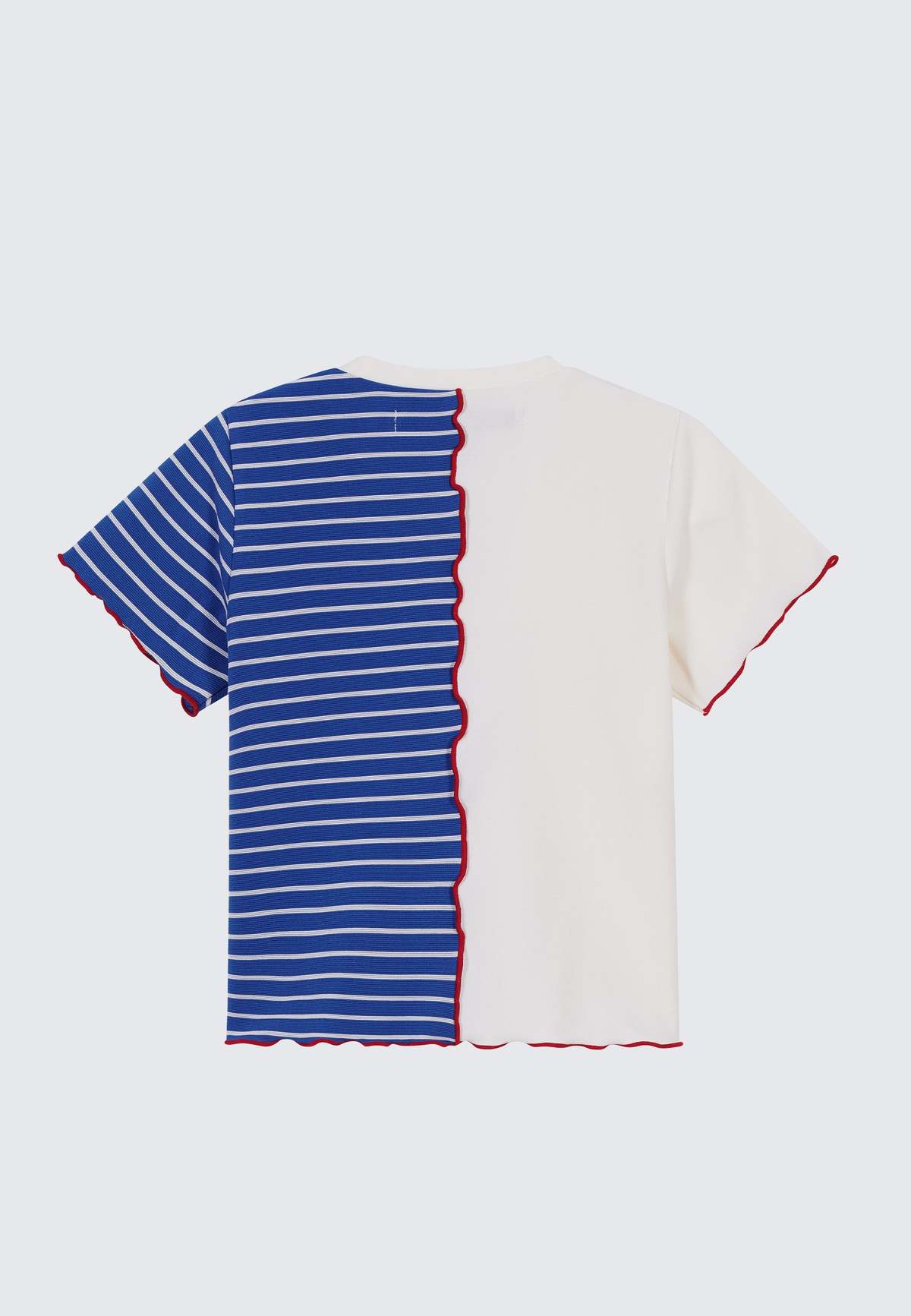 Tシャツ・カットソー [TYPESERVICE] Mixed Riffle Strap T-Shirt (2 color) Typeservice Riffle Colour Block T Shirt - Blue | Garmentory
