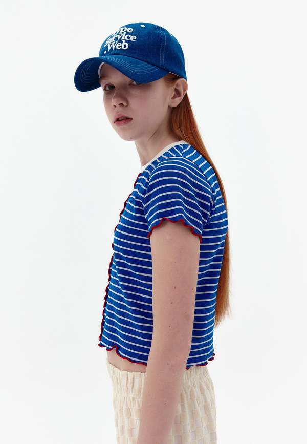 Tシャツ・カットソー [TYPESERVICE] Mixed Riffle Strap T-Shirt (2 color) Typeservice Riffle Colour Block T Shirt - Blue | Garmentory