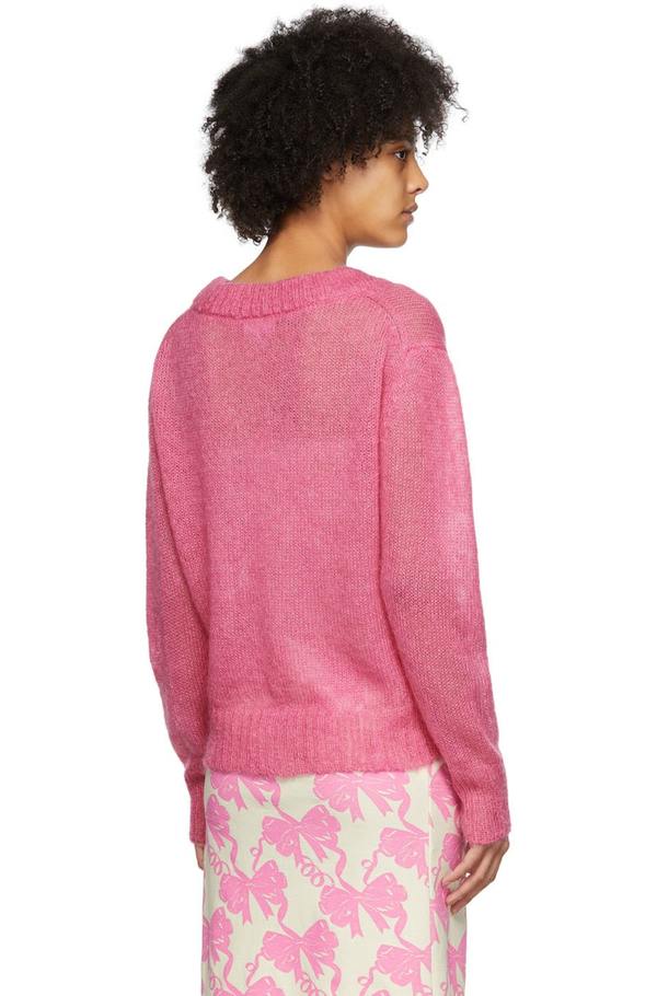 ガニー GANNI 22AW ハイネック モヘアニット セーター S ピンク Qoo10] ガニー GANNI ガニー セーター Pink