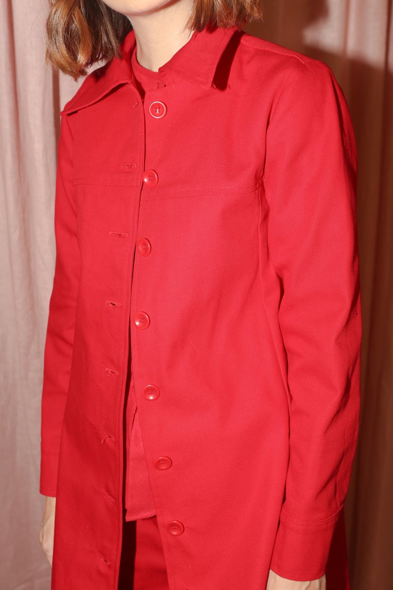 Town Clothes Roberta Coat in Red
