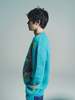 Mohair Knit Roundneck Sweater - Blue - Thumbnail 3