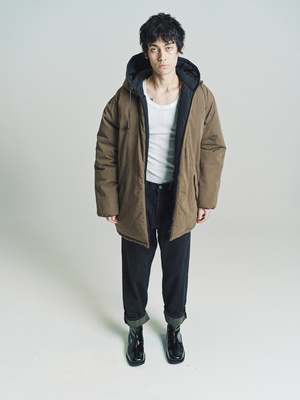 Our Legacy Wax And Nylon Vintrospec Reversible Parka - Olive
