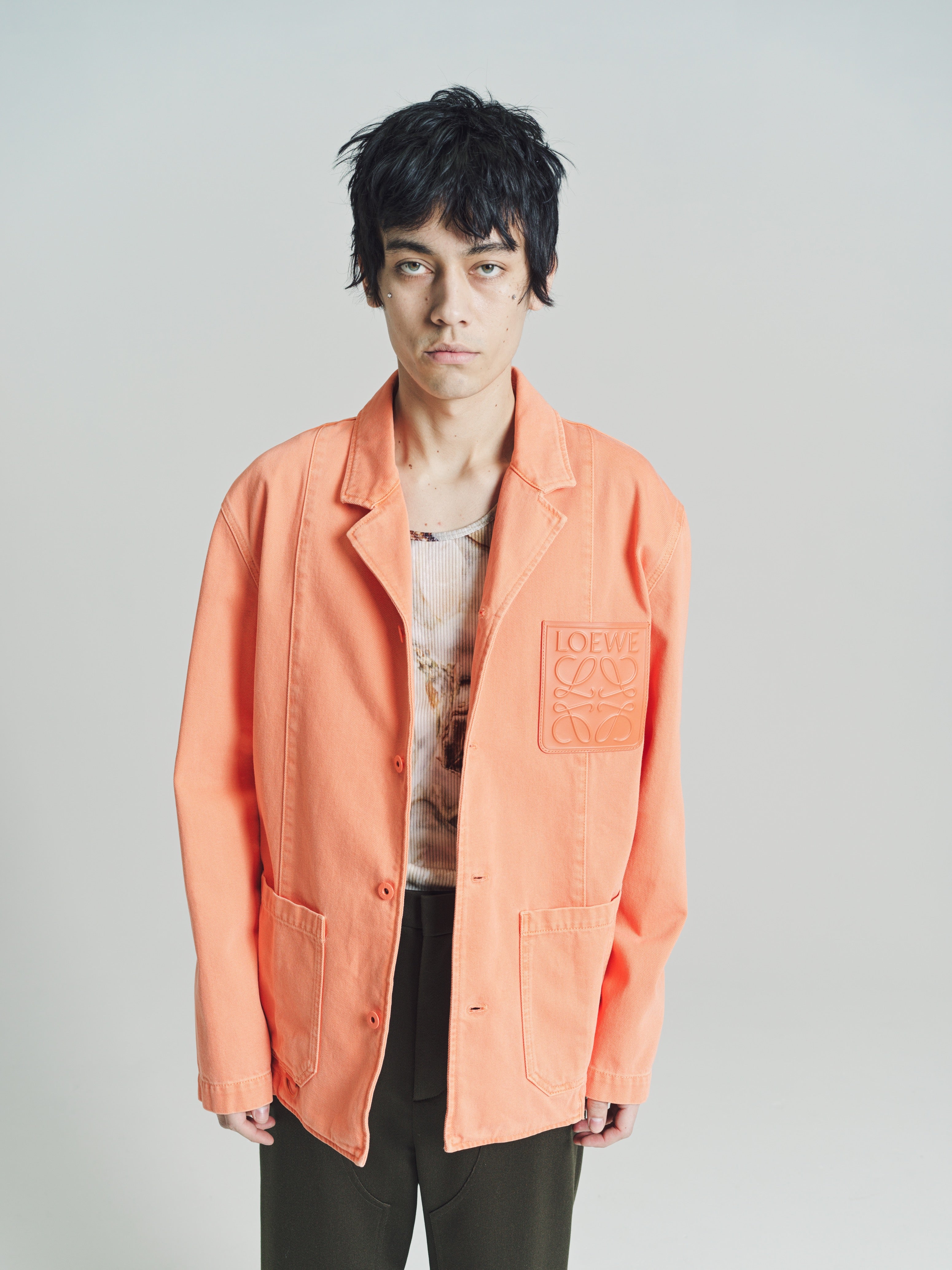 LOEWE Workwear Jacket - Orange Anagram | Garmentory