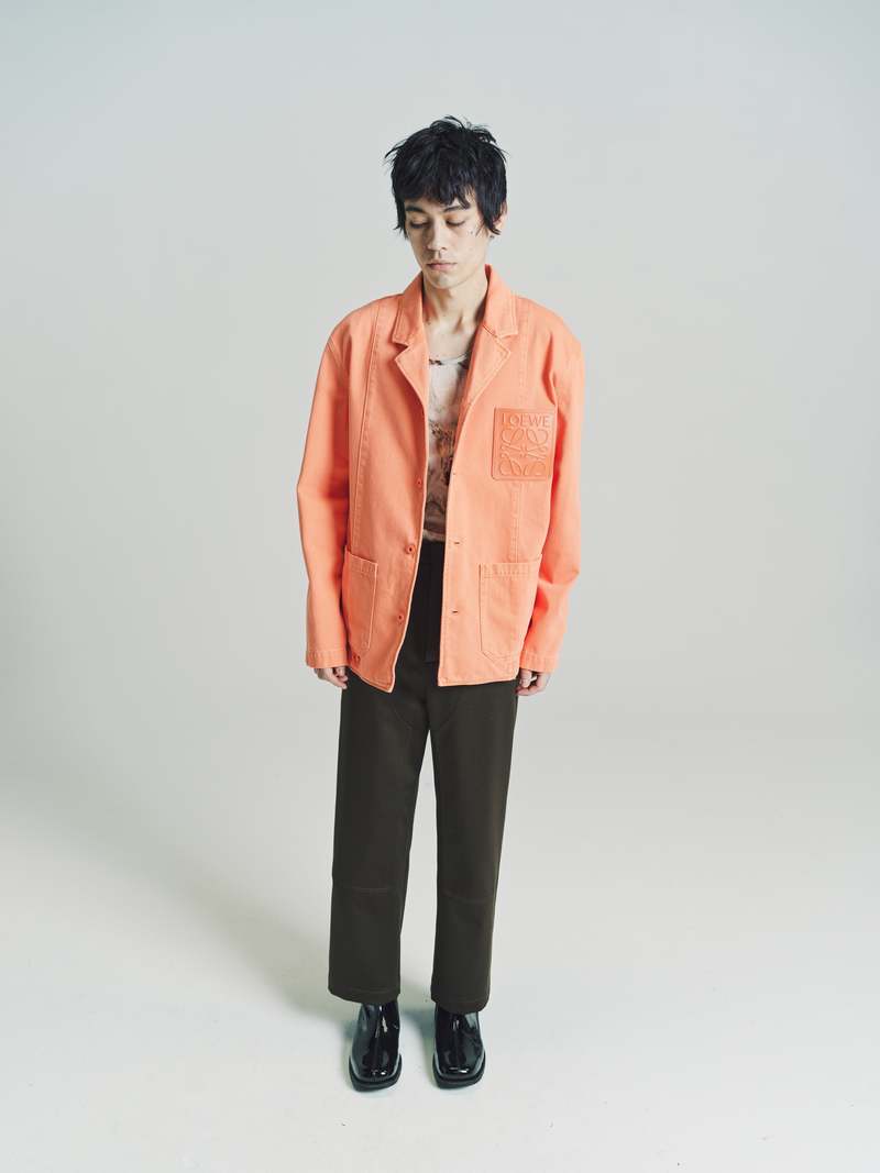 LOEWE Workwear Jacket - Orange Anagram | Garmentory