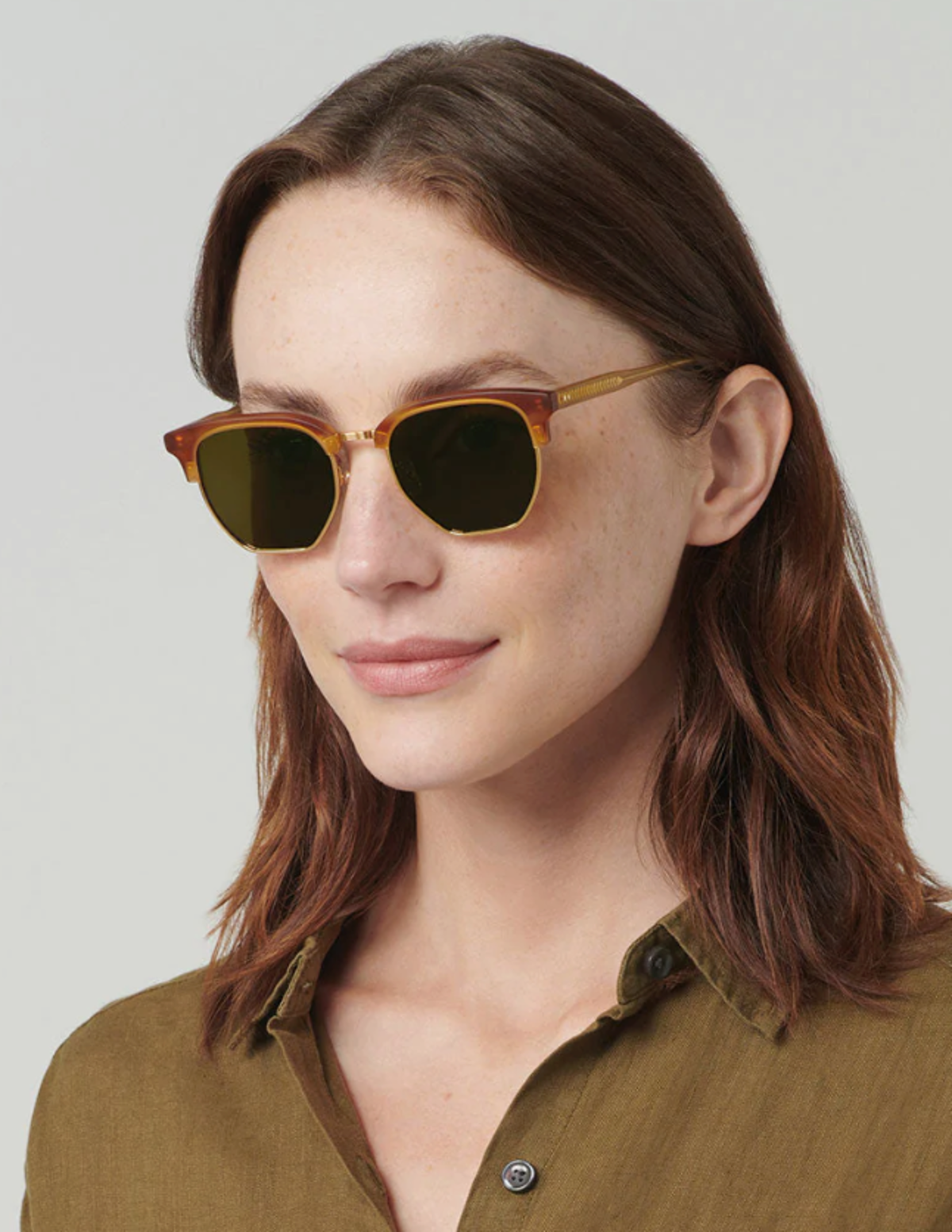 Krewe Thalia Frames - Matte Tobacco/24k | Garmentory display picture 2