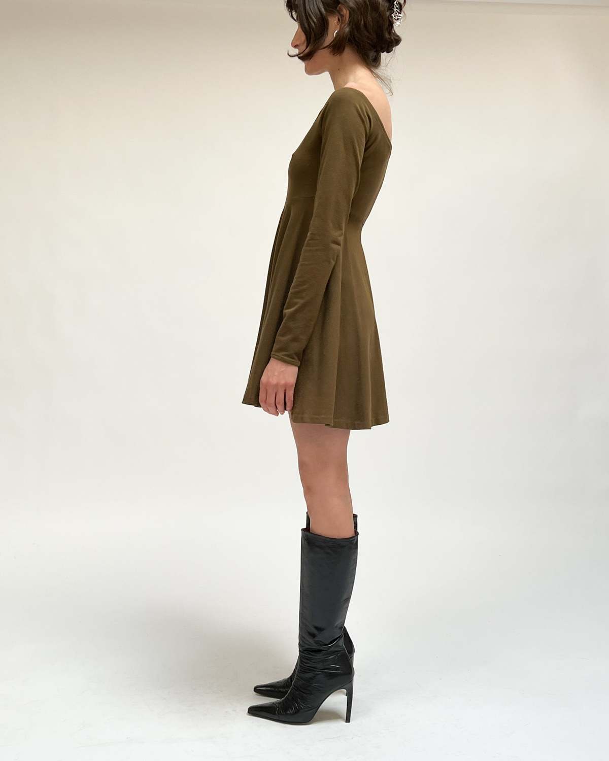 Vintage Norma Kamali Dress - Olive | Garmentory Vintage Norma Kamali Dress - Olive | Garmentory