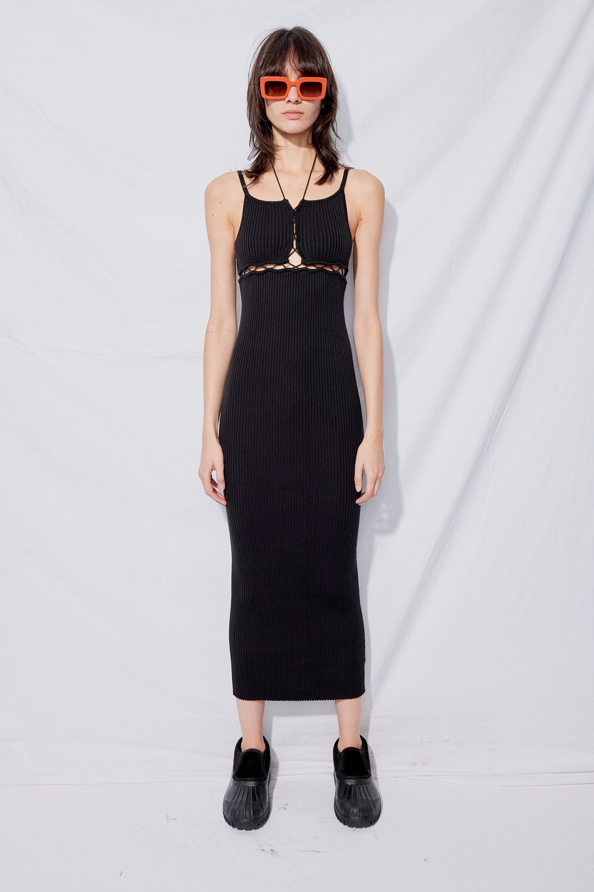 wynn hamlyn beaded dress Macrame Bead Mini Dress