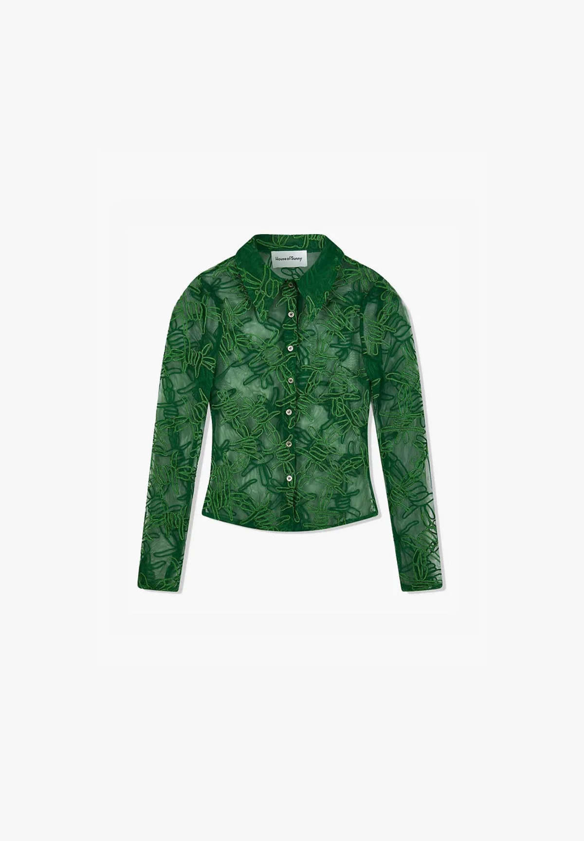 House of Sunny Barbed Wire Shirt - Green - Image 4 of 4