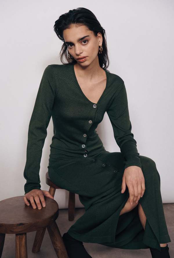 STEVIE LONG SLEEVE KNIT DRESS CEDAR | Garmentory