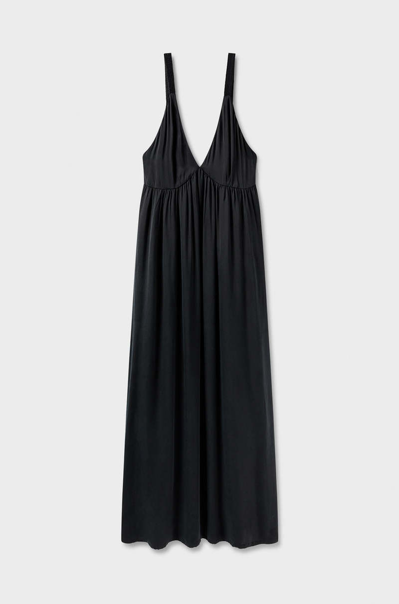 Silk Laundry Trapeze Dress - Black | Garmentory