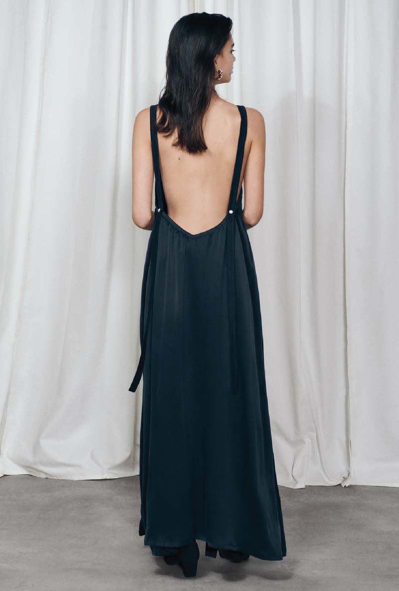 Silk Laundry Trapeze Dress - Black | Garmentory