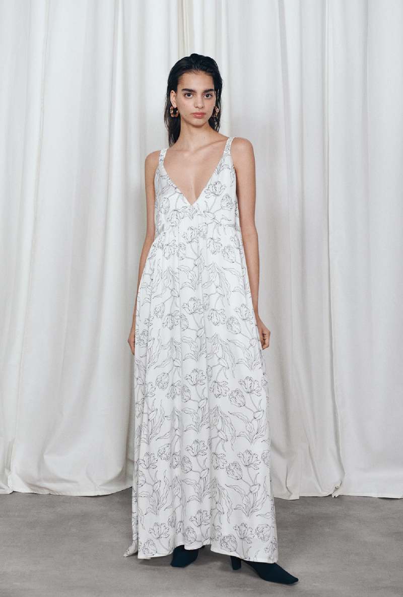 silk laundry white dress Silk Laundry Trapeze Dress