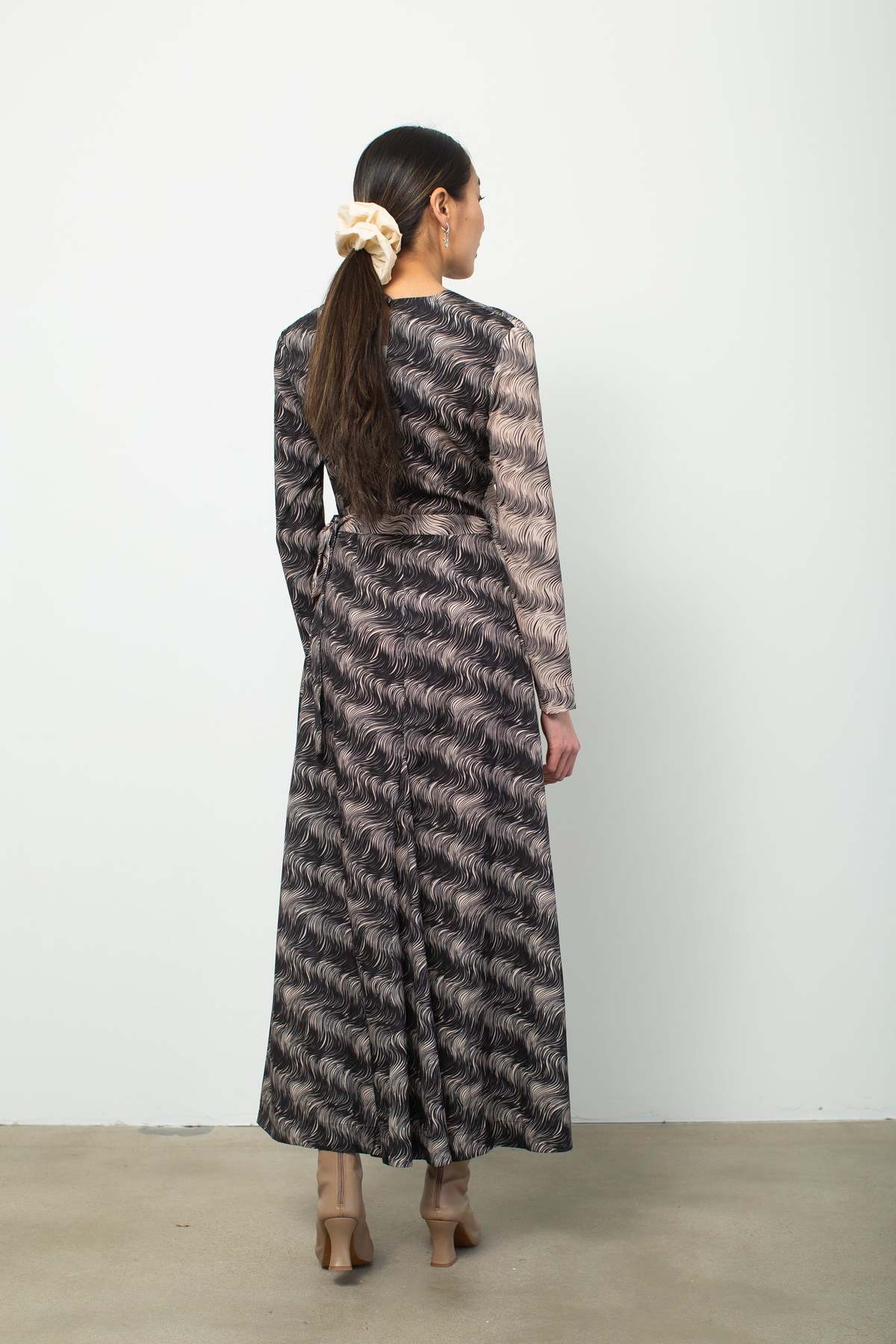 green emerald velvet dress Green Brushed Knit Wrap Fitted Nursing Dress – PinkBlush main image 0