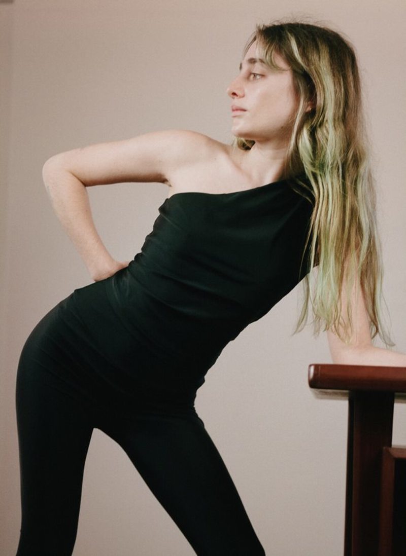 hauslabel ONE SHOULDER ASYMMETRICAL TOP - NOIR hauslabel ONE SHOULDER ASYMMETRICAL TOP - NOIR