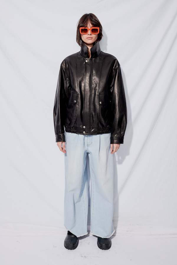 ジャケット・アウター DUNST OVERSIZED VINTAGE LEATHER BOUSON Dunst: Brown Oversized Vintage Leather Jacket | SSENSE