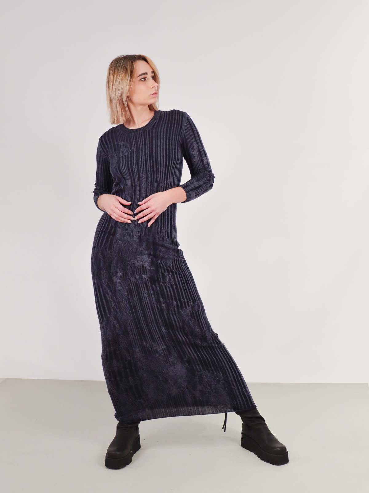 Serien°umerica Slim Fit Dress - Blue - Image 3 of 7