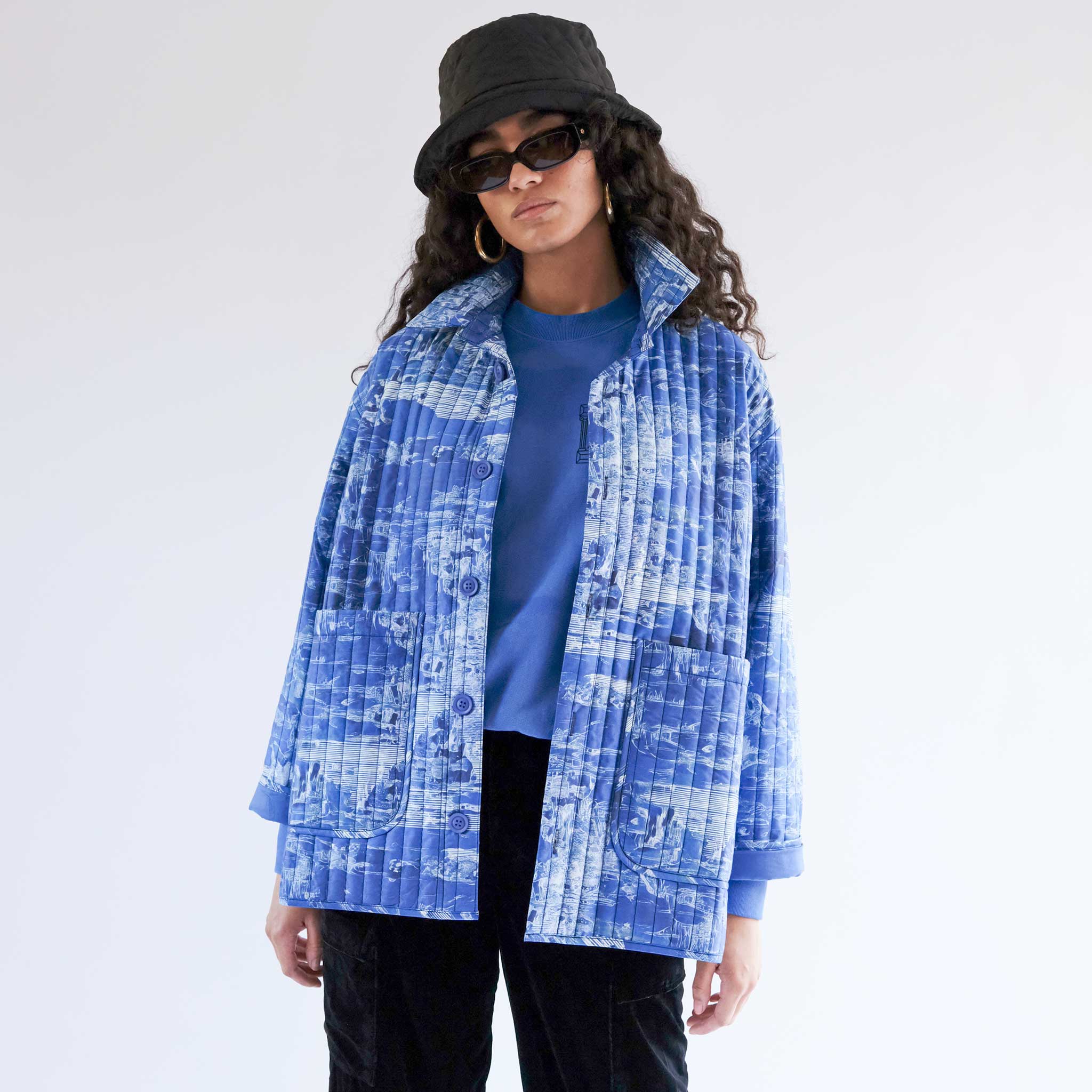 Henrik Vibskov Wheel Padded Jacket - Blue Riddle | Garmentory